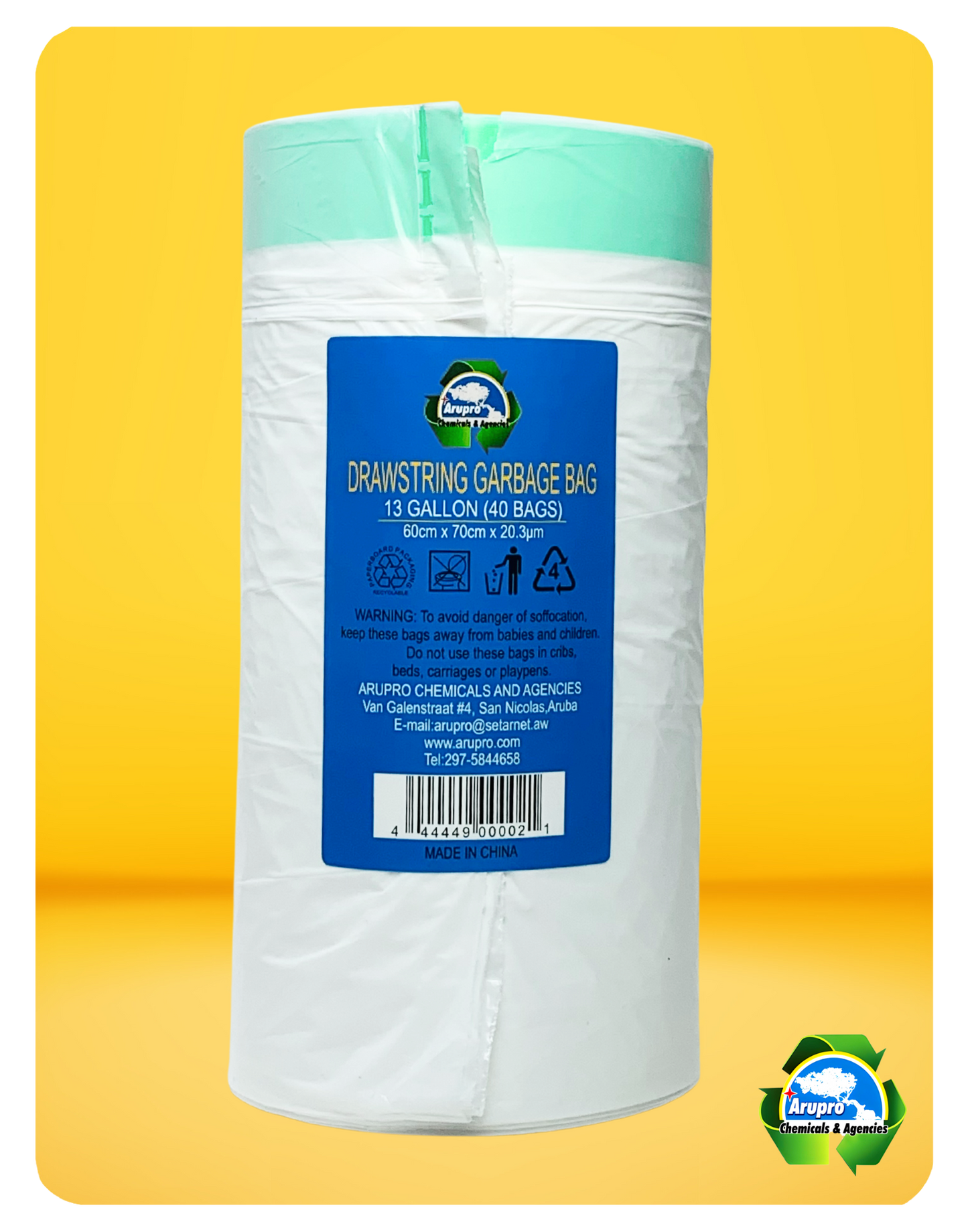 GARBAGE BAG ROLL - 13 GALLON