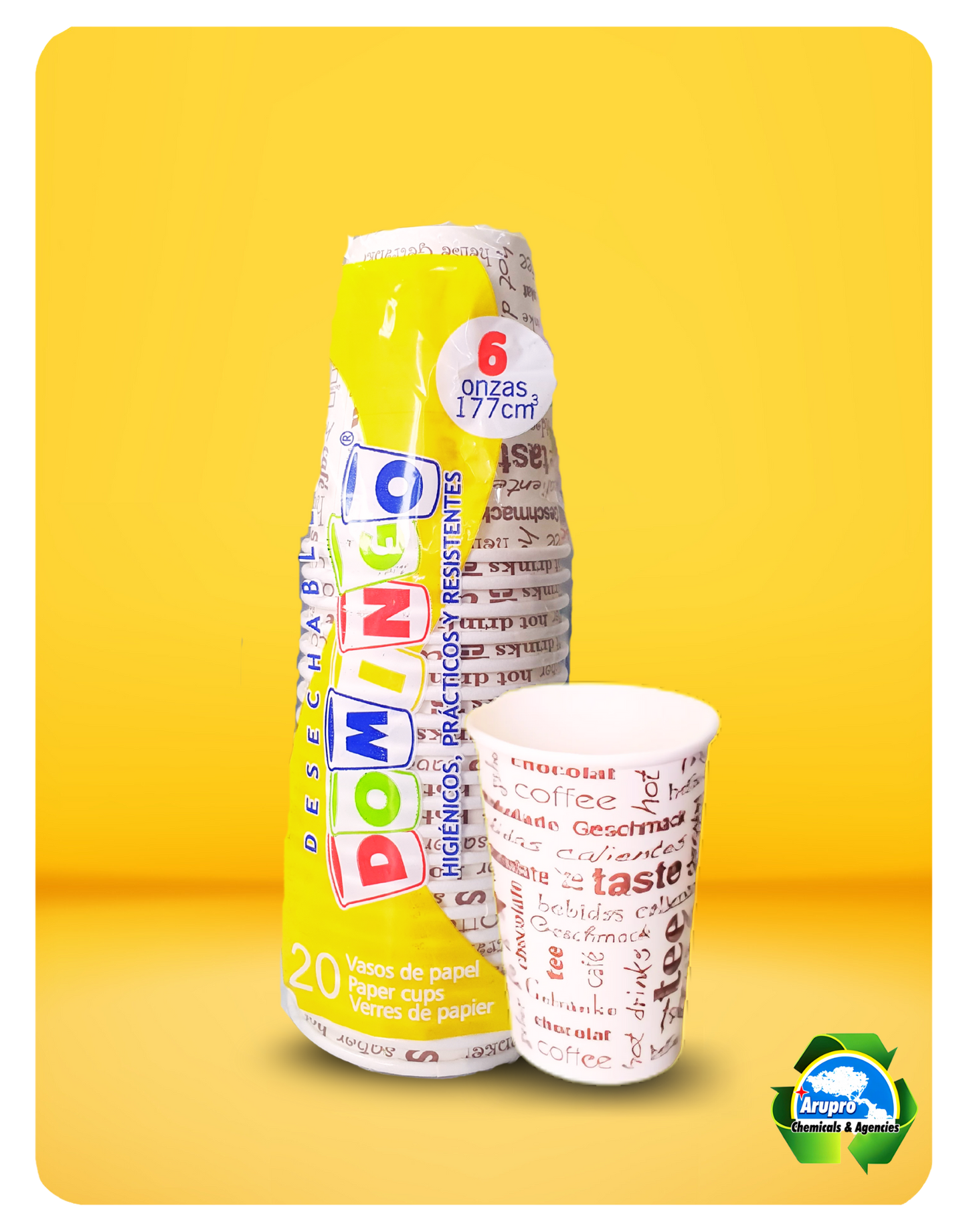 DISPOSABLE CUPS - DOMINGO - 6oz