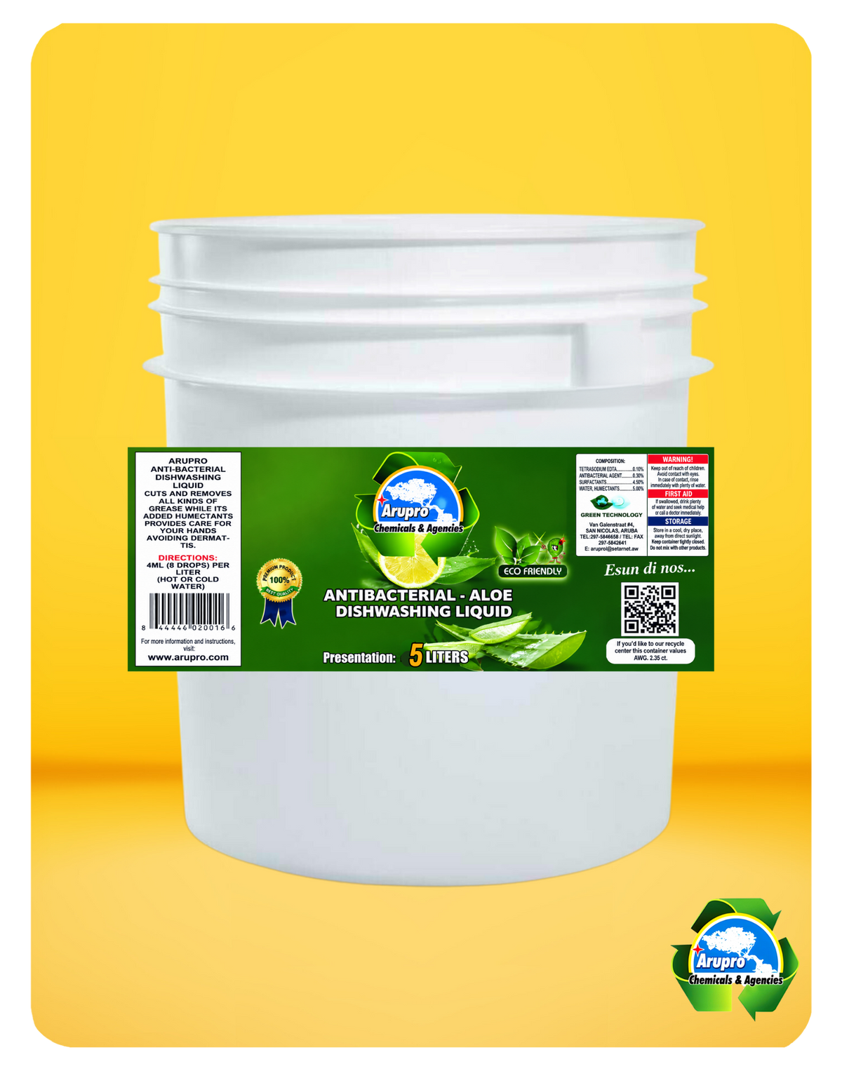 ANTIBACTERIAL DISHWASHING LIQUID SOAP - 5LITERS (PAIL)