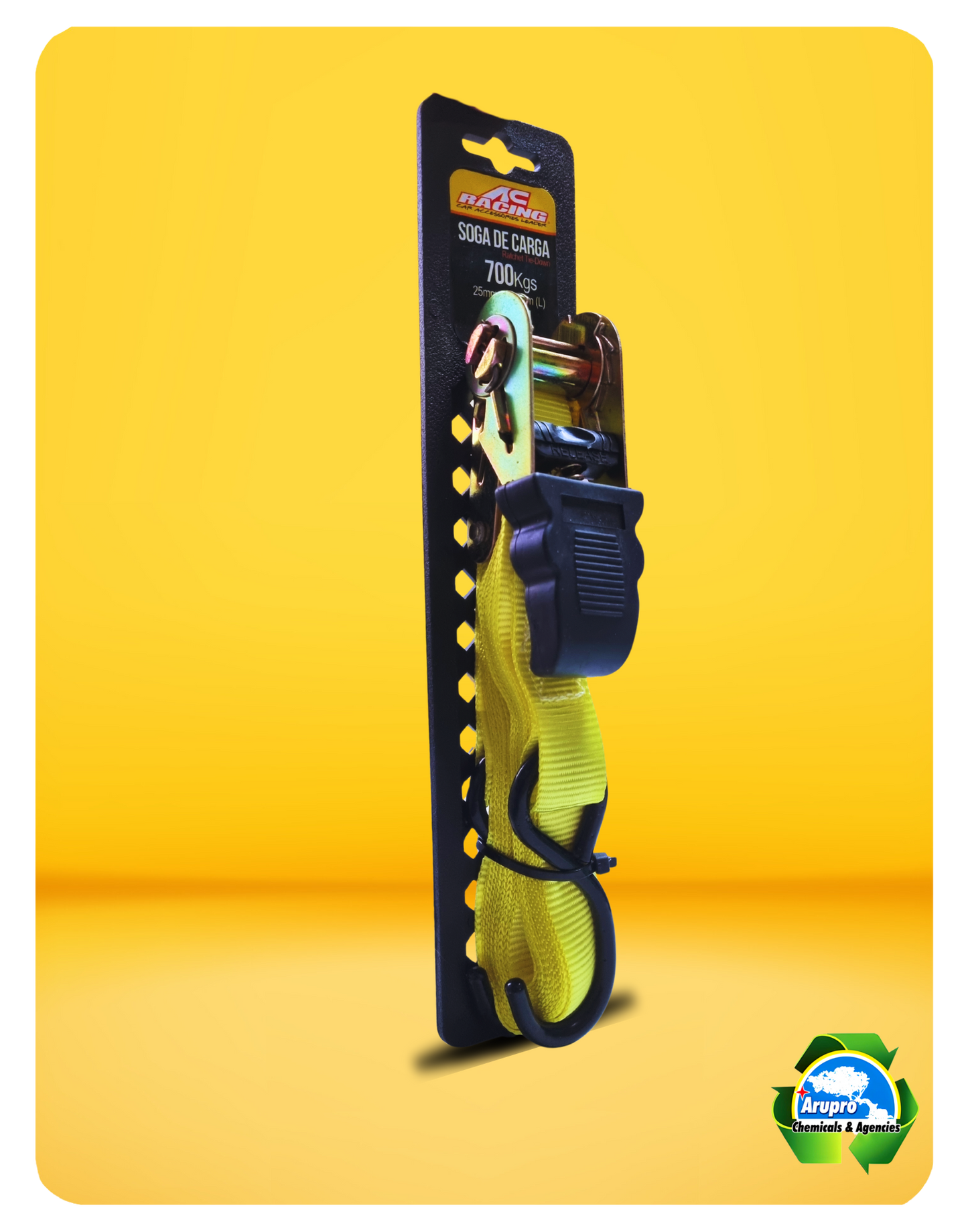 ARUPRO -  MOORING ROPE WITH RATCHET - 1PIECE YELLOW COLOR