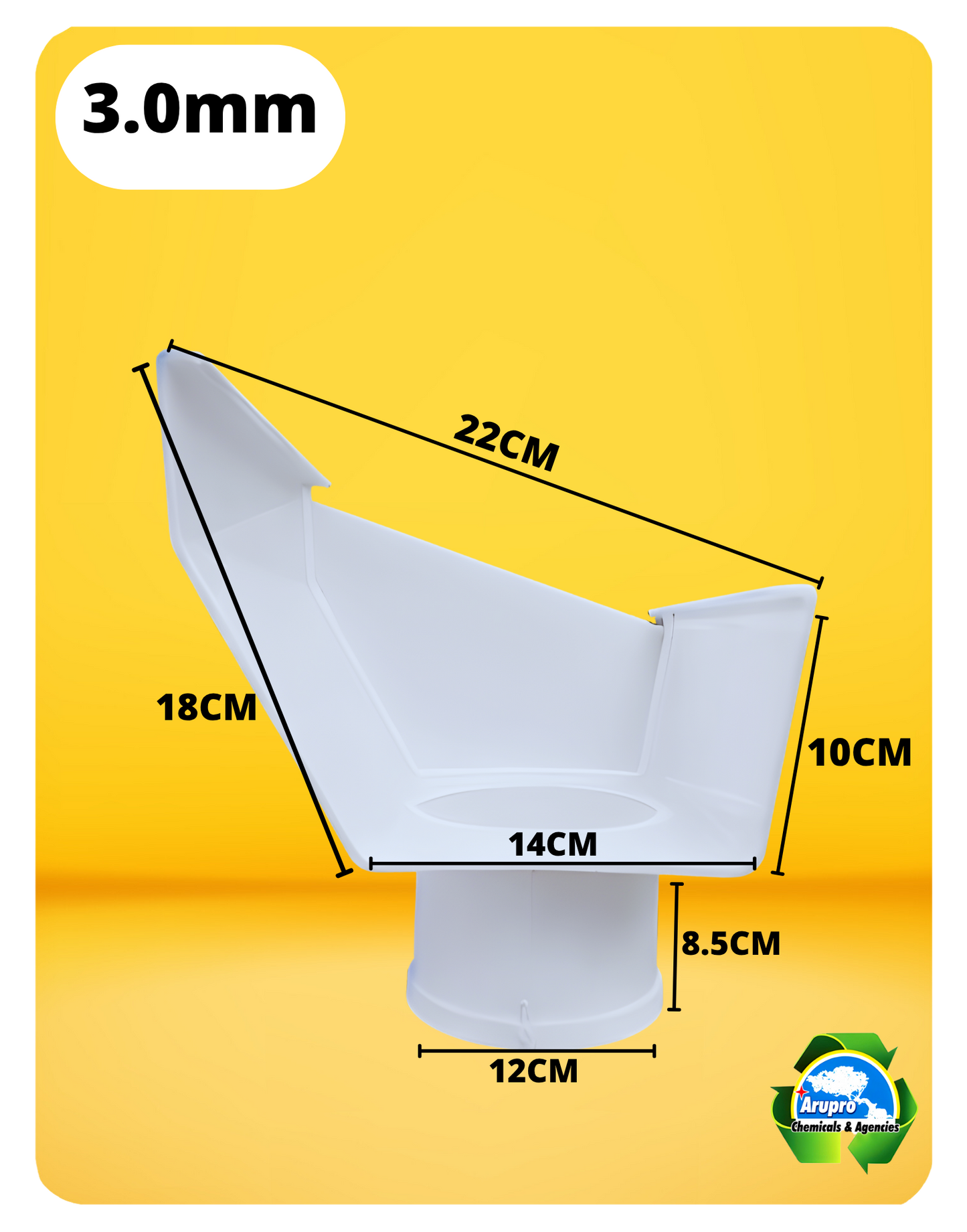 G-PVC OUTLET CAP - LEFT - GUTTER(3.0mm)