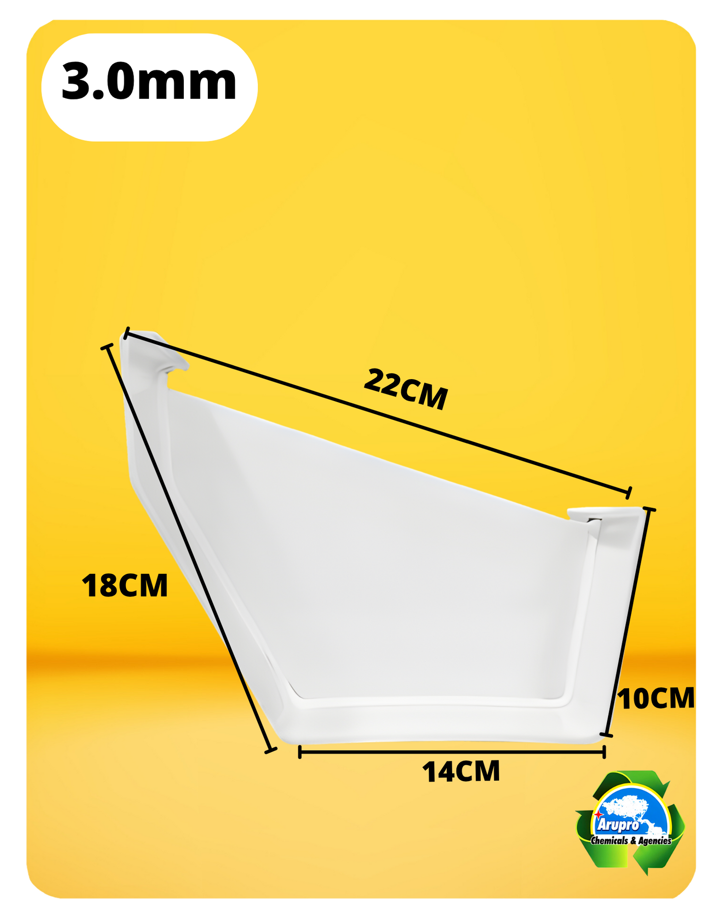 G-PVC END CAP - LEFT - GUTTER(3.0mm)