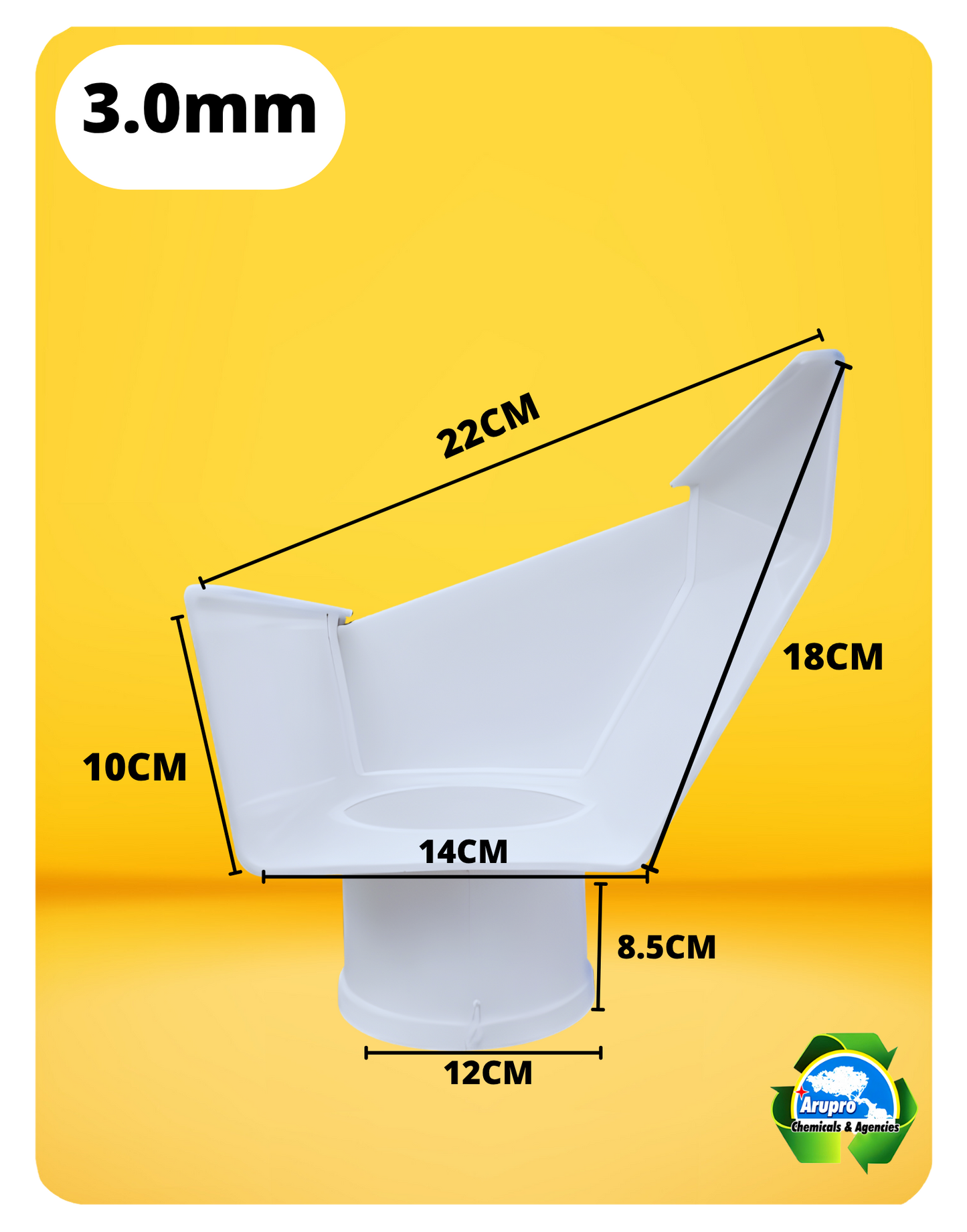 G-PVC OUTLET CAP - RIGTH - GUTTER(3.0mm)