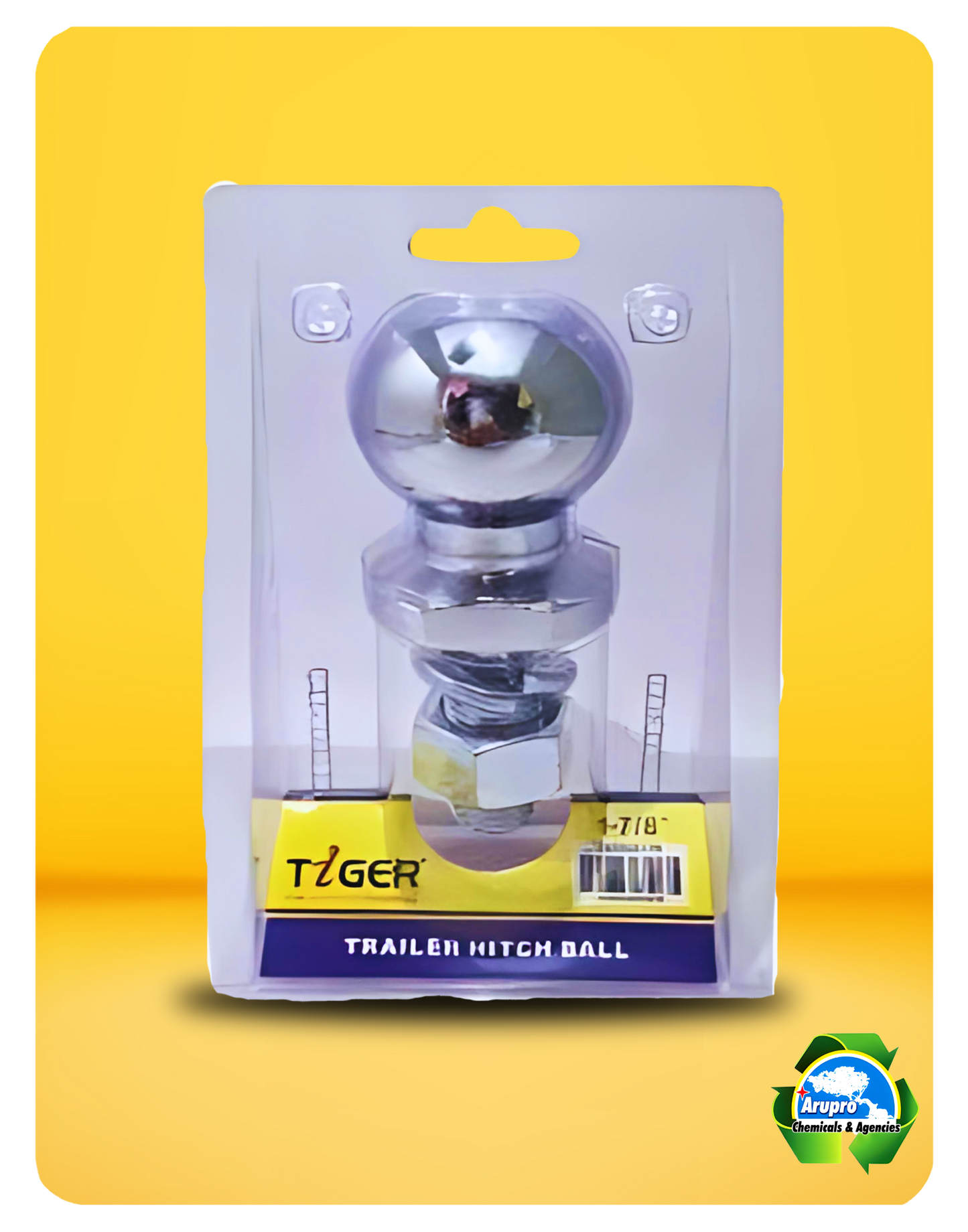 ARUPRO CHROME TRAILER HITCH BALL - 1" 7/8