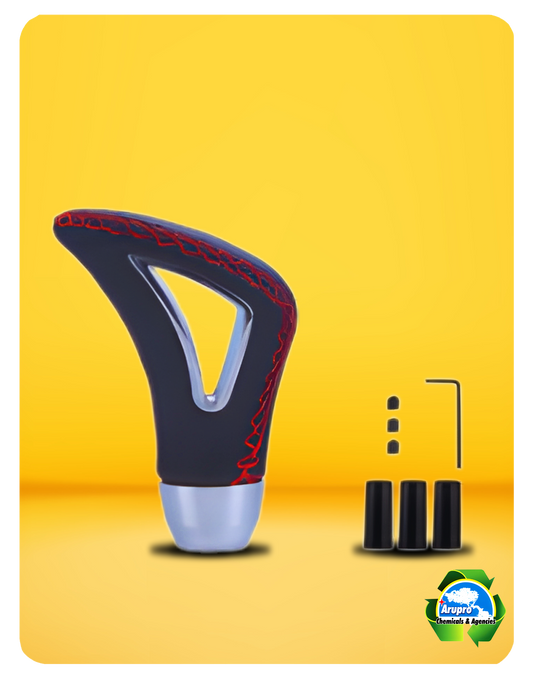 ARUPRO - COVER FOR SYNCHRONIZED CAR LEVER - RED STITCHING DESIGN