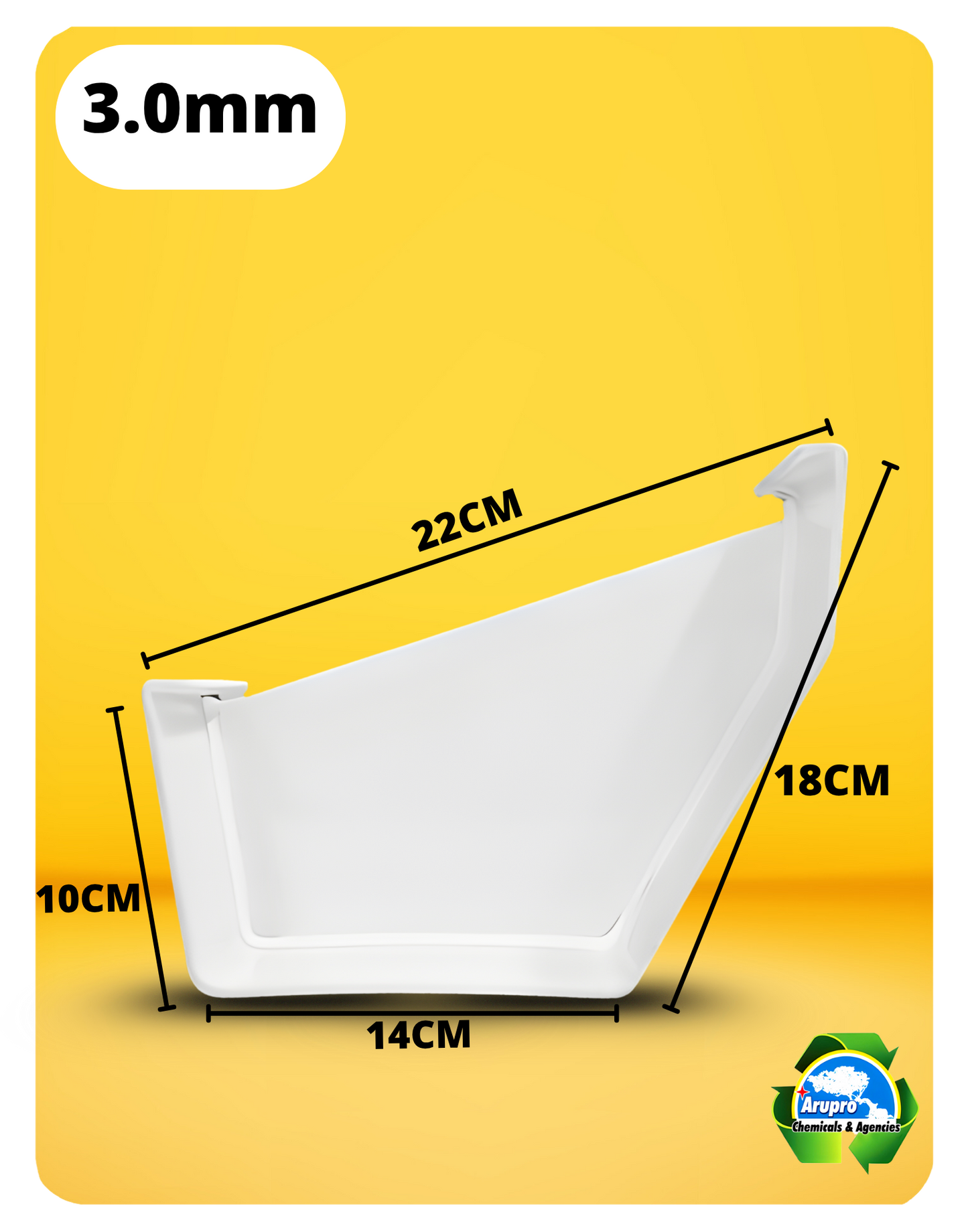 G-PVC END CAP - RIGHT - GUTTER(3.0mm)