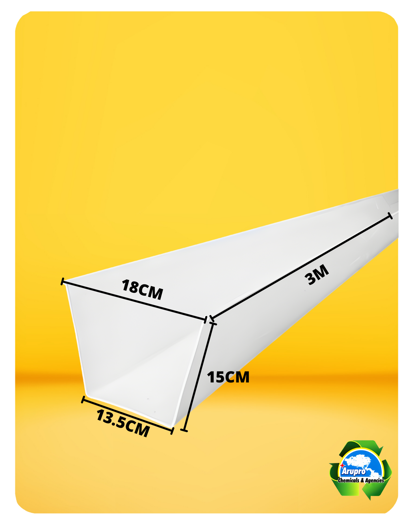 U-PVC 3 METERS ROOF GUTTERS - 3.0mm