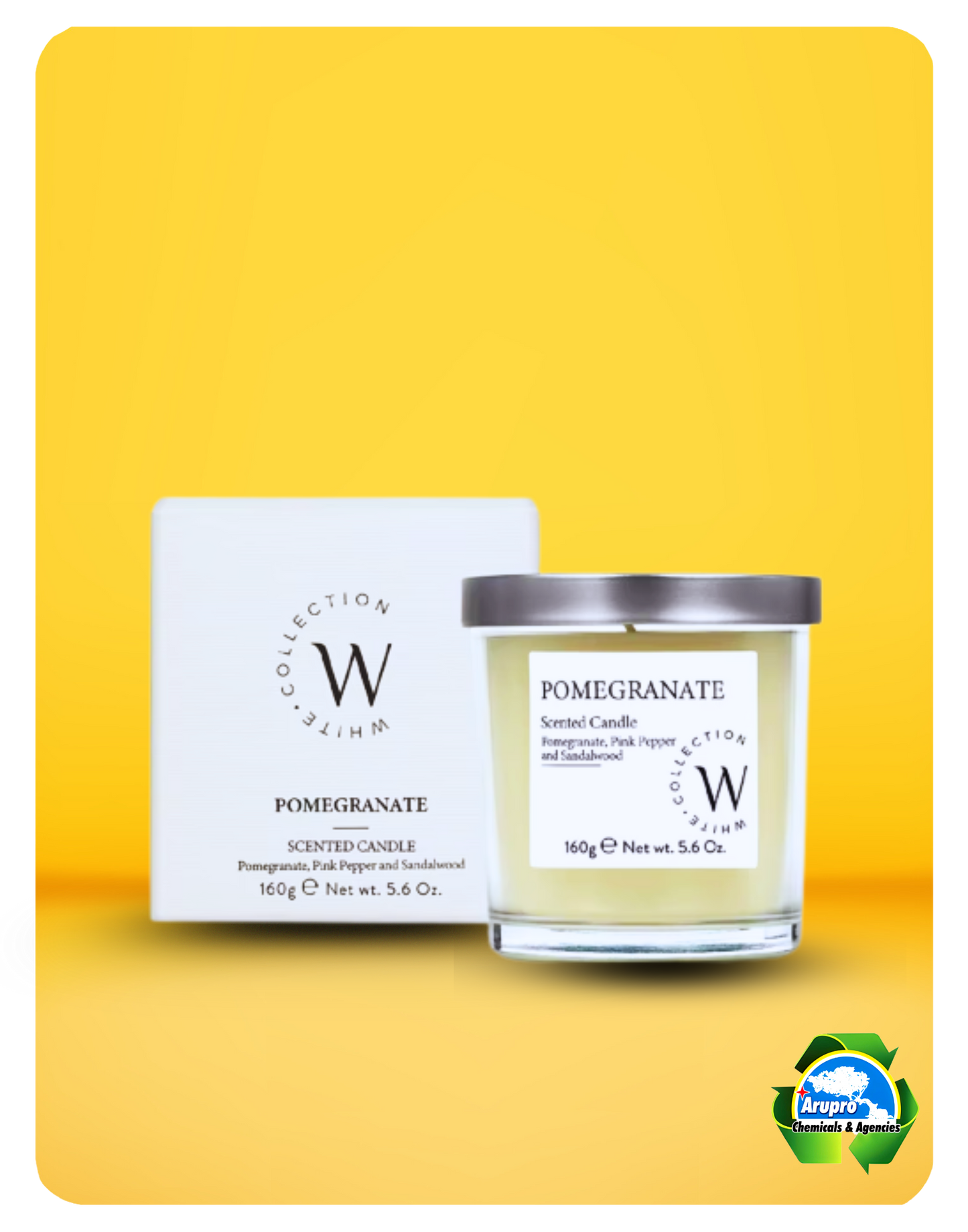 WHITE COLLECTION CANDLE - POMEGRANATE