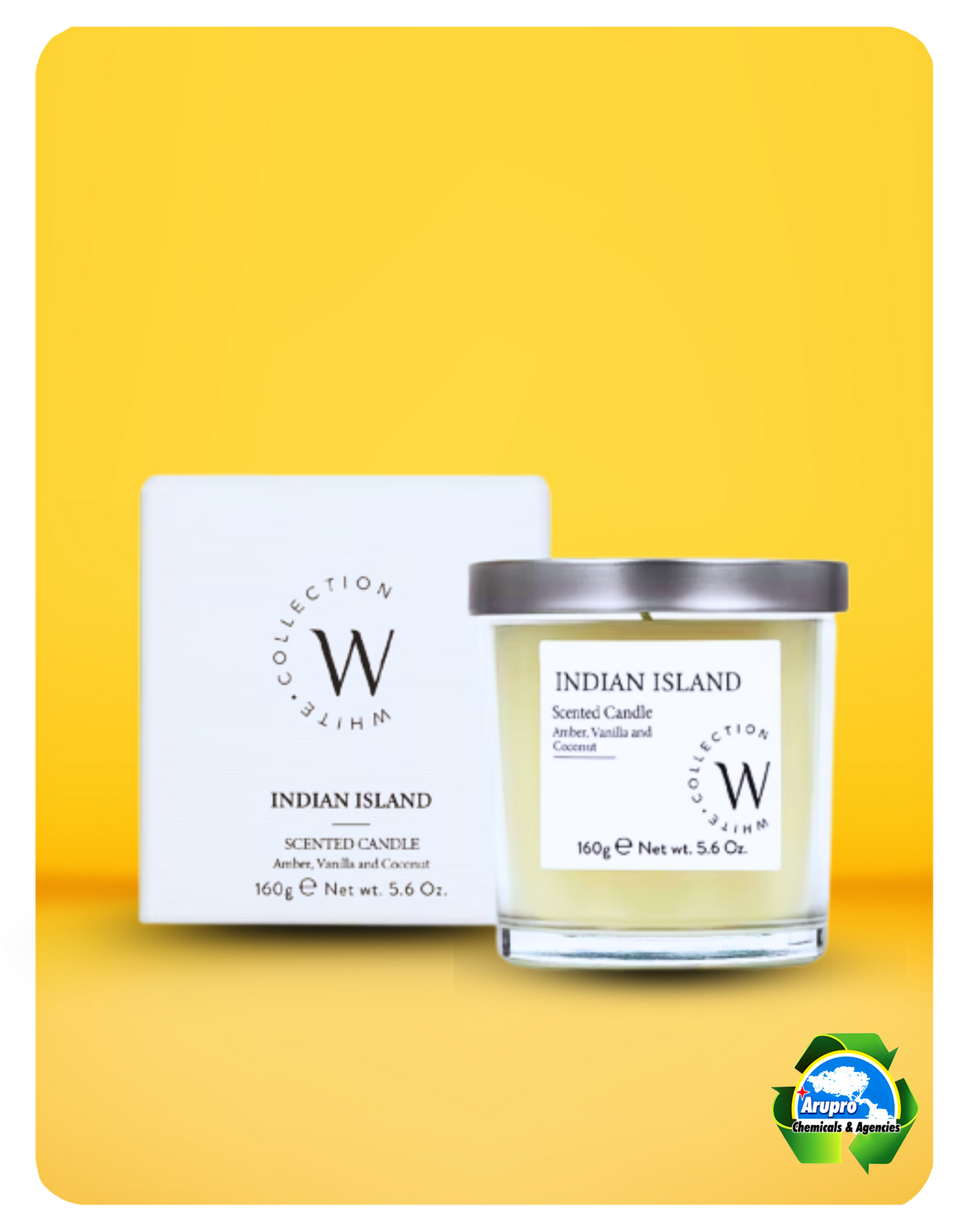 WHITE COLLECTION CANDLE - INDIAN ISLAND