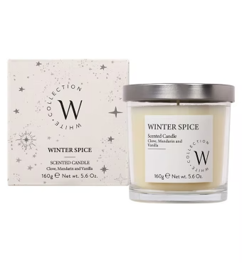 WHITE COLLECTION CANDLE - WINTER SPICE