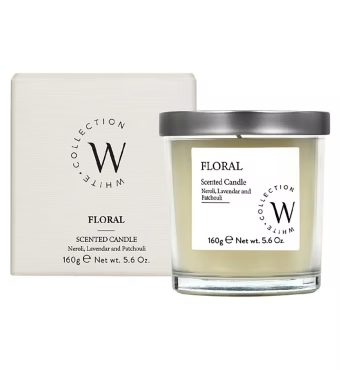 WHITE COLLECTION CANDLE - FLORAL