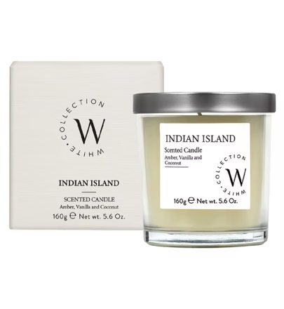 WHITE COLLECTION CANDLE - INDIAN ISLAND