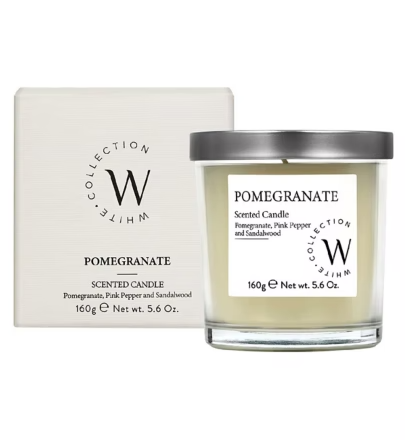 WHITE COLLECTION CANDLE - POMEGRANATE