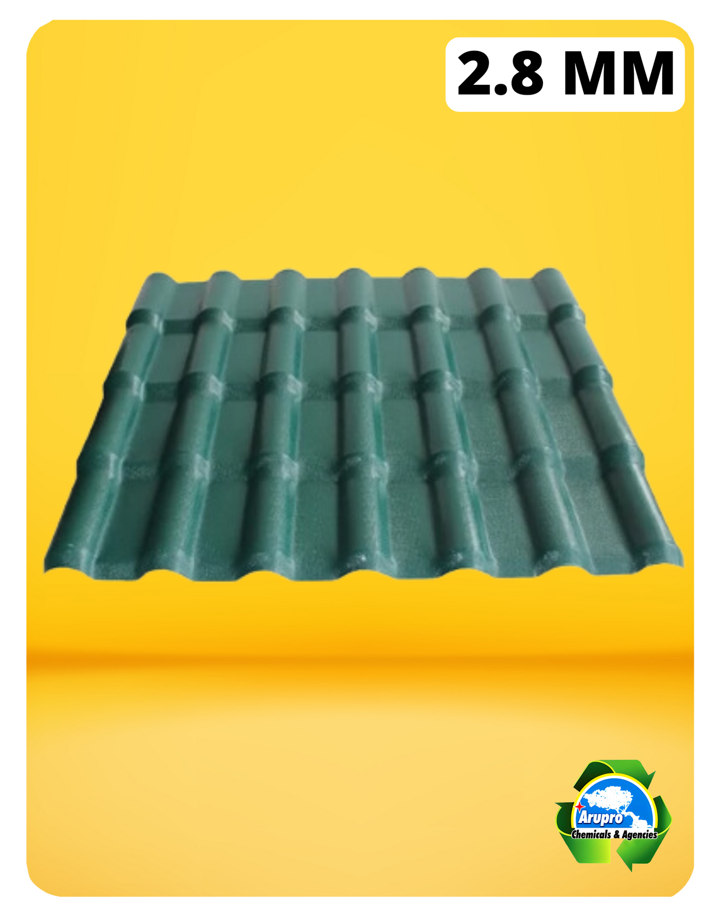 ASA GREEN ROOFSHEETS - 2.8mm