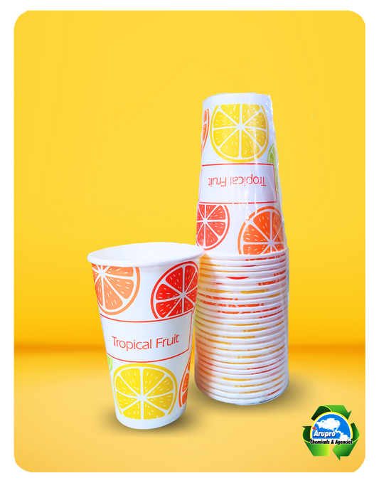 DISPOSABLE CUPS  - TROPICAL FRUIT - 12oz