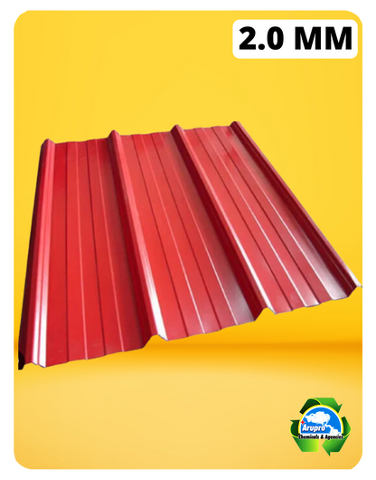 ASA RED TRAPEZIUM ROOFSHEETS - 2.0mm