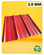 ASA RED TRAPEZIUM ROOFSHEETS - 2.0mm