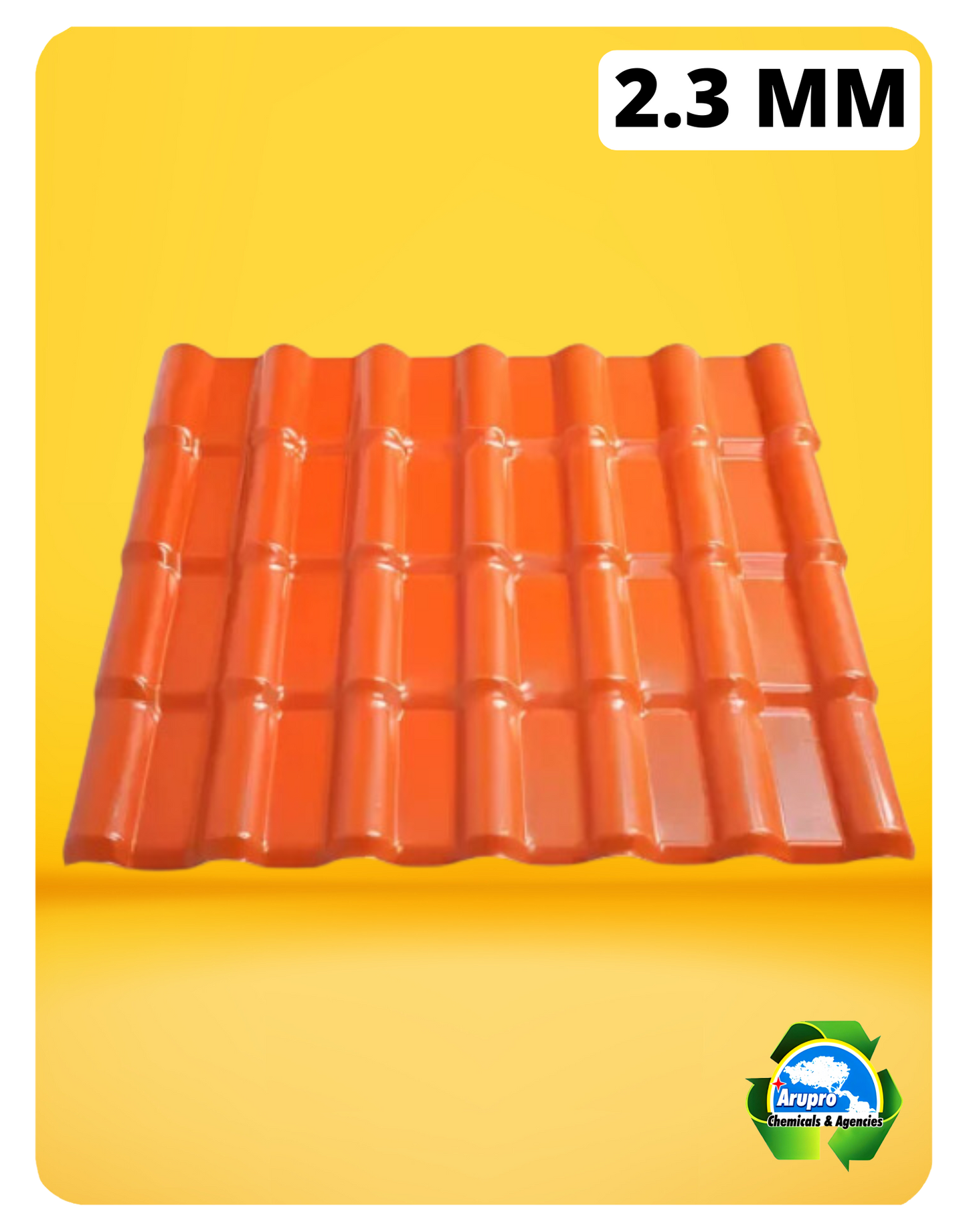 ASA ORANGE  ROOFSHEETS - 2.3mm