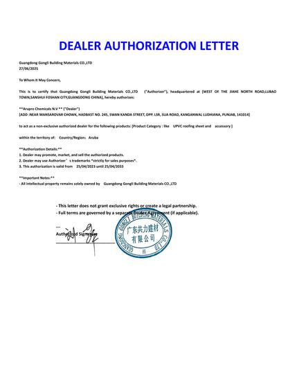 ASA RED ROOFSHEETS - 2.3mm