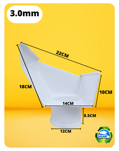G-PVC OUTLET CAP - LEFT - GUTTER(3.0mm)