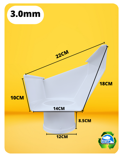 G-PVC OUTLET CAP - RIGTH - GUTTER(3.0mm)