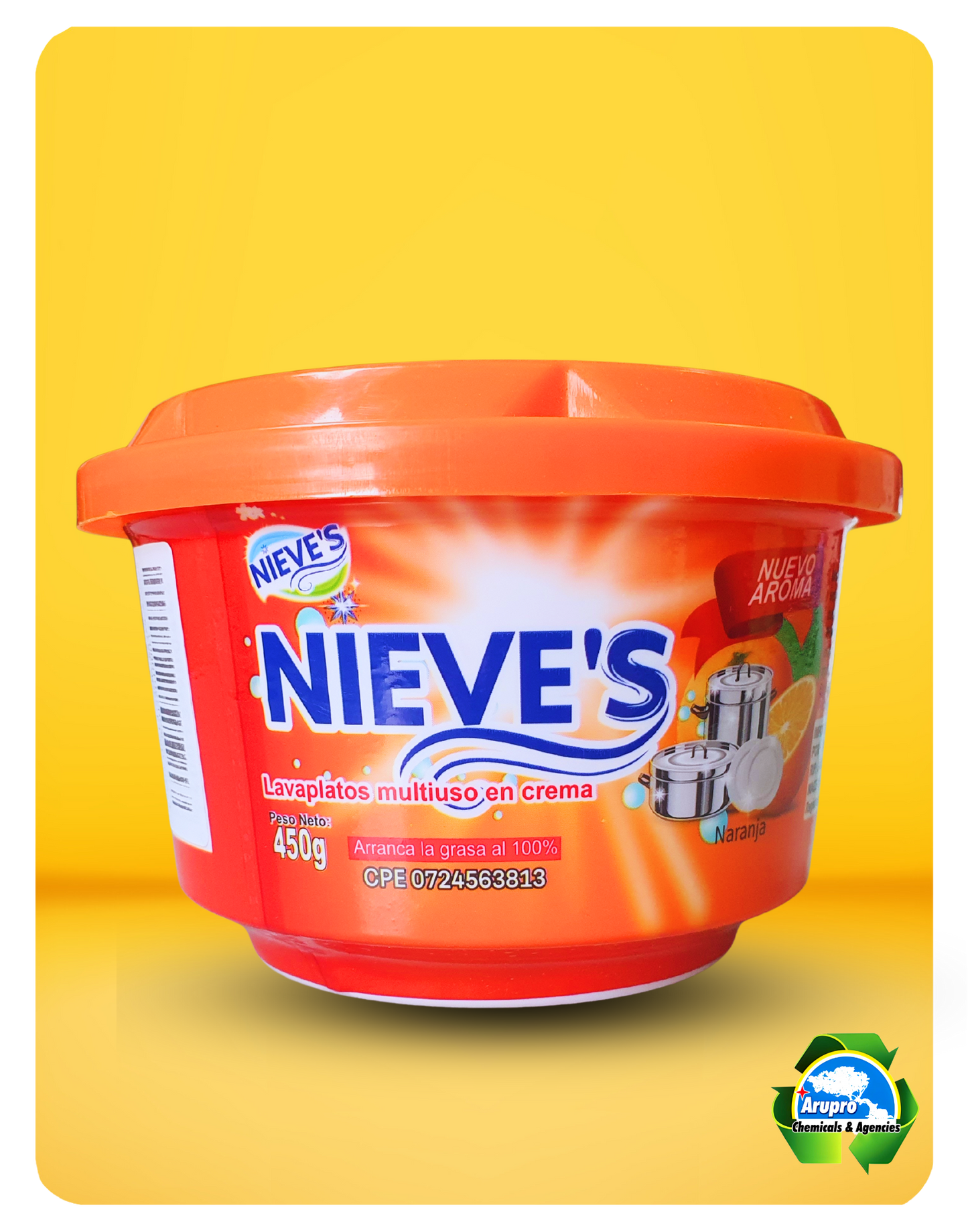 NIEVE'S - CREAM DISHWASHER ORANGE - 450G