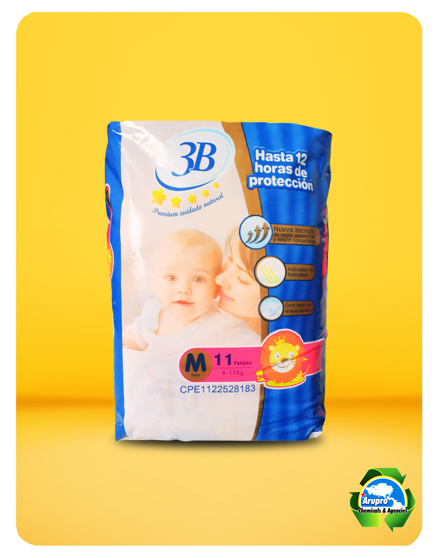 3B PREMIUM DIAPER PACK - MEDIUM SIZE