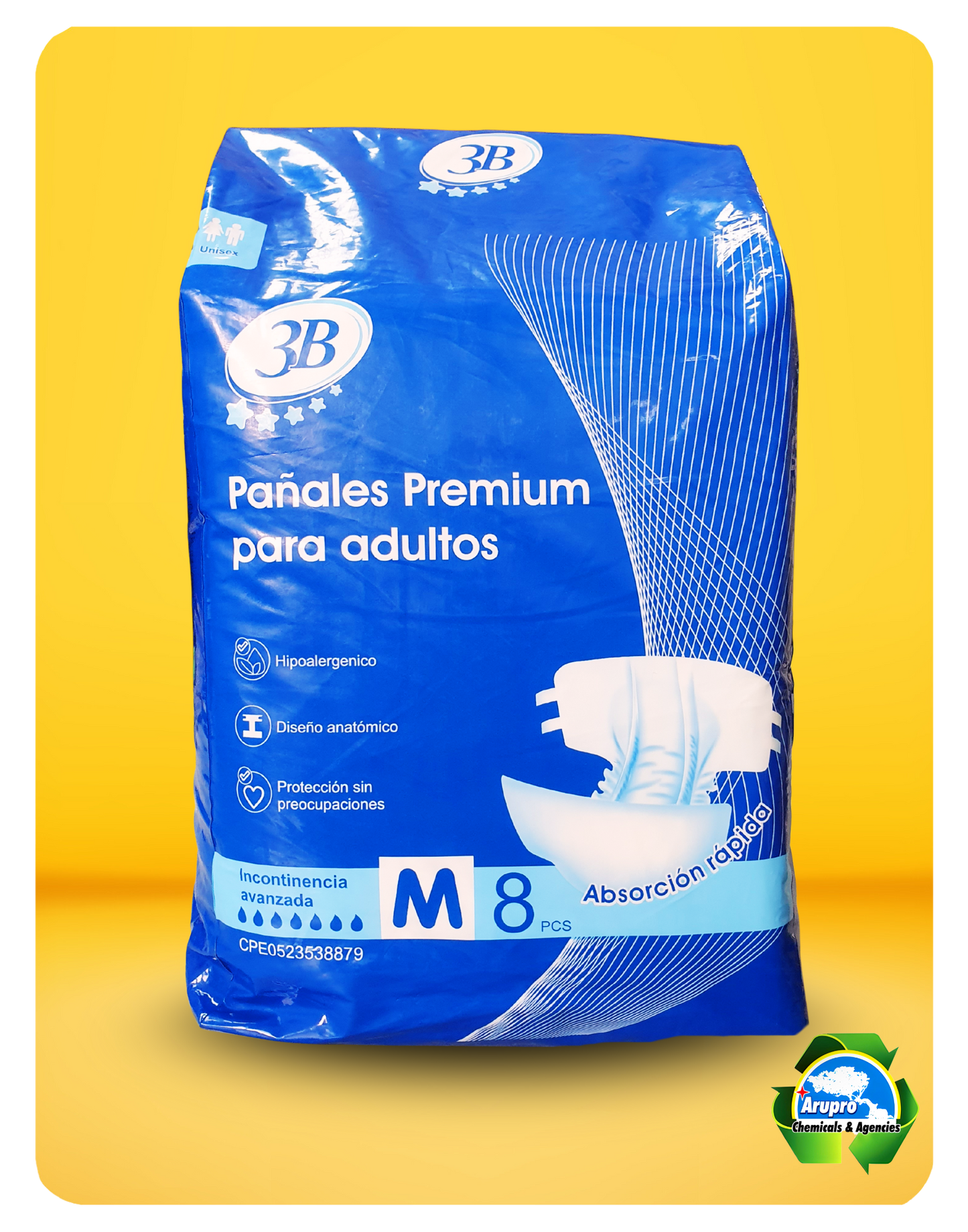 3B PREMIUM ADULT DIAPER PACK  - MEDIUM SIZE