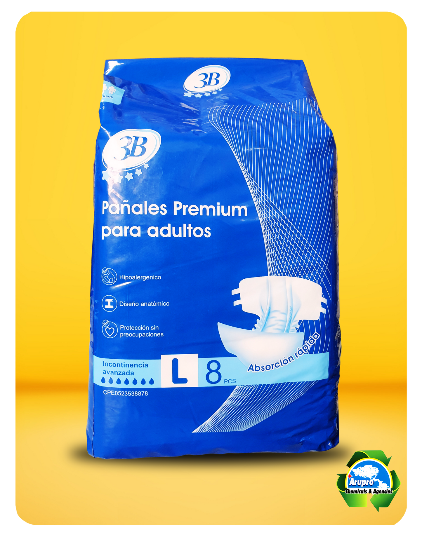 3B PREMIUM ADULT DIAPER PACK  - LARGE SIZE