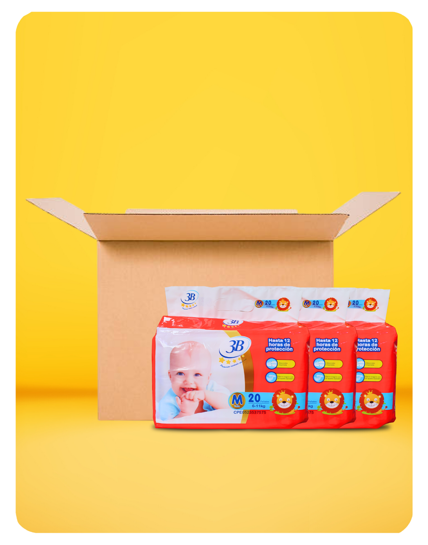 3B RED DIAPER PACK - MEDIUM SIZE