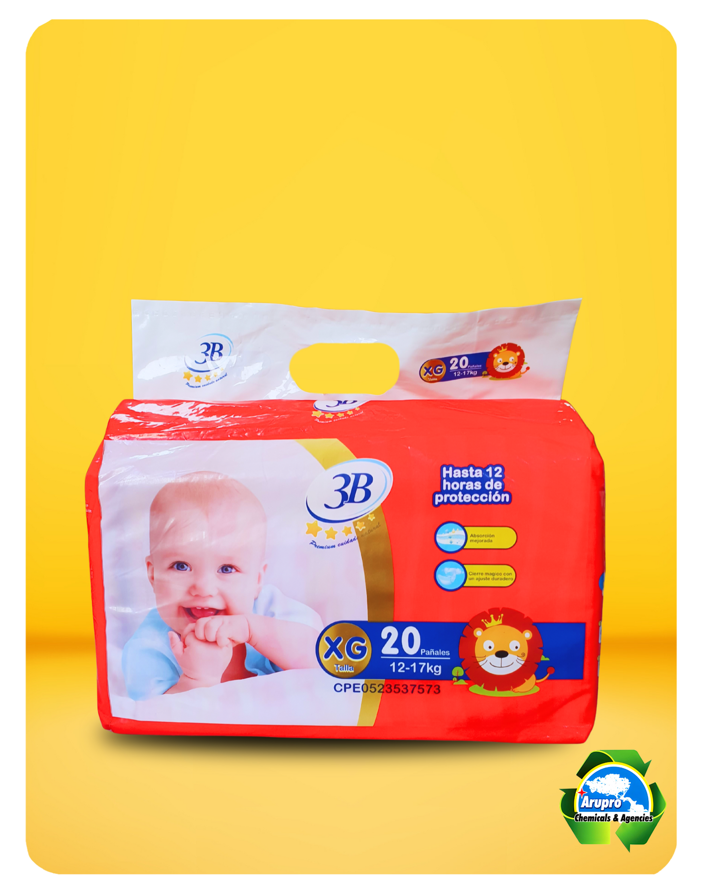 3B RED DIAPER PACK - EXTRA LARGE SIZE