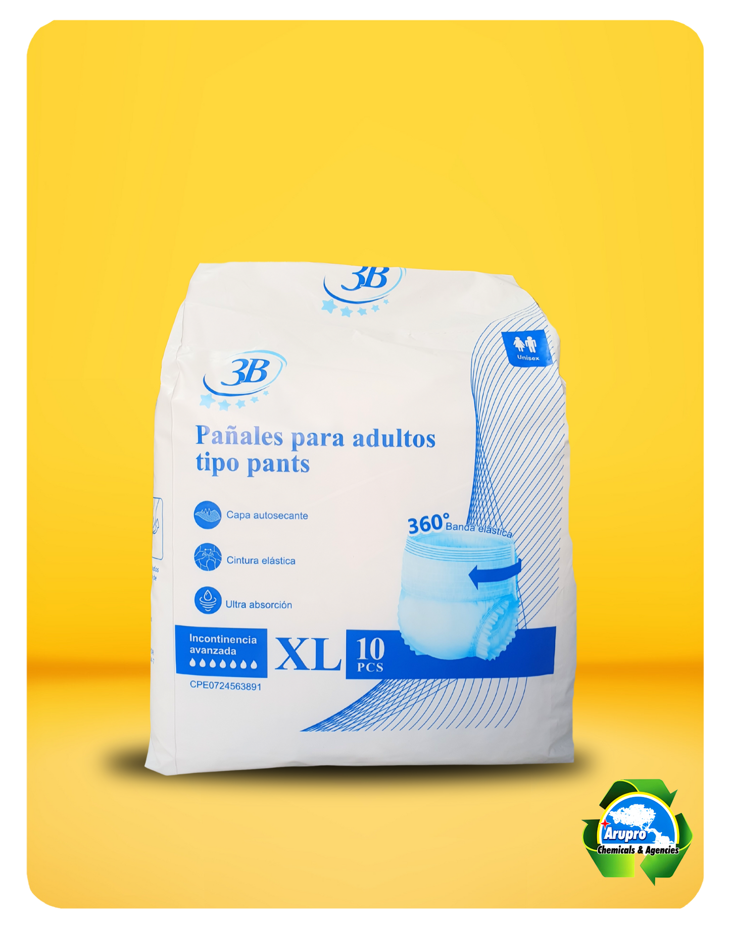 3B ADULT PANTS-STYLE DIAPERS PACK  - EXTRA LARGE SIZE