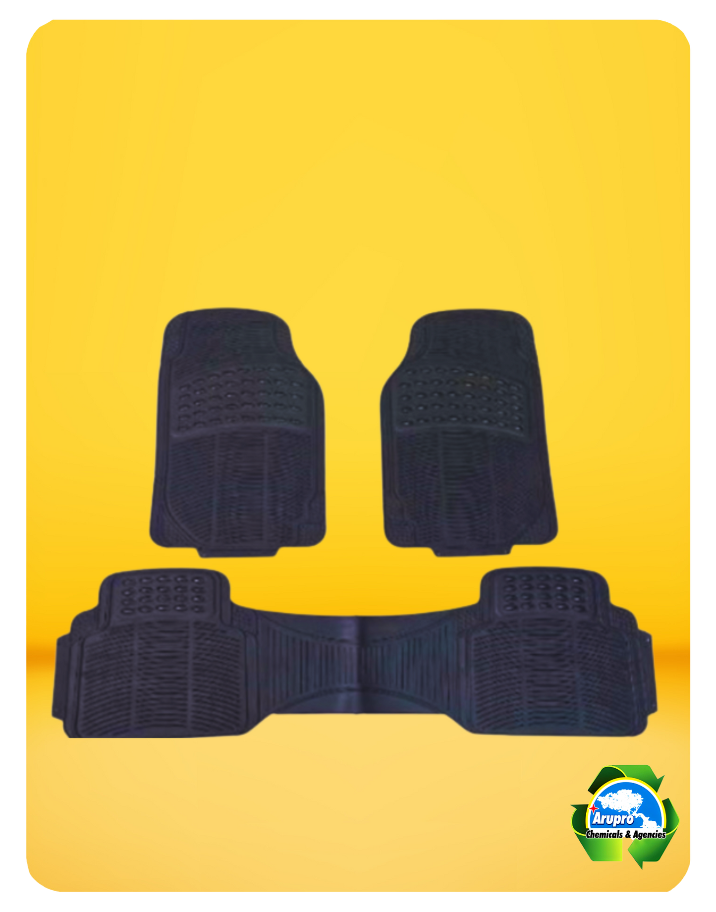 ARUPRO 3-PIECE CAR CARPET PVC TRAY (T7A3PEBL)