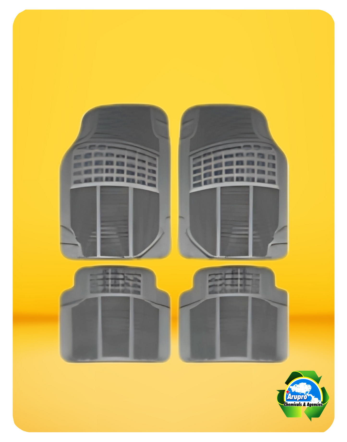 ARUPRO - 4 PIECES CAR CARPET PVC TRAY (JBE1014G)