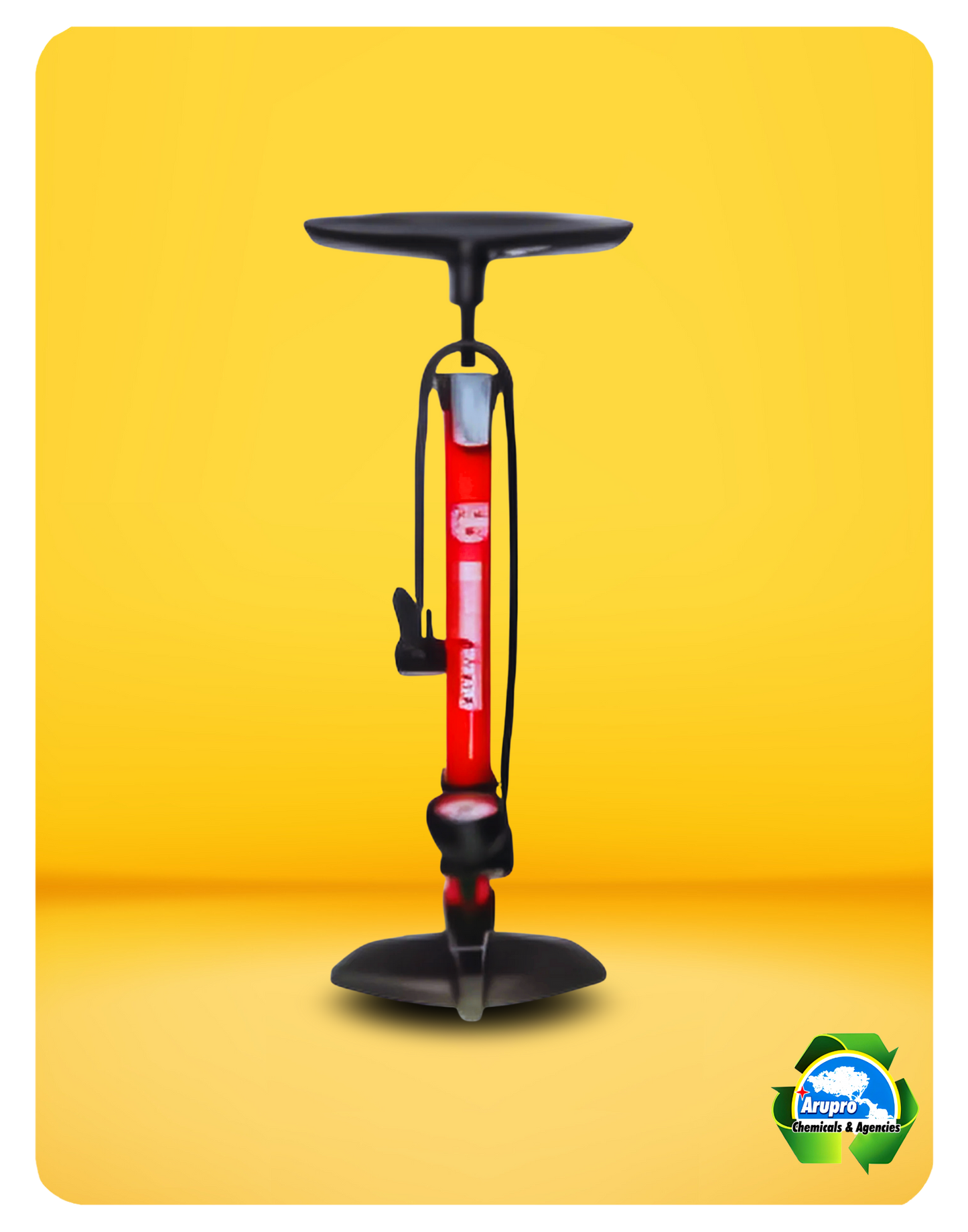 ARUPRO - STANDING AIR PUMP WITH PRESSURE GAUGE (160PSI)
