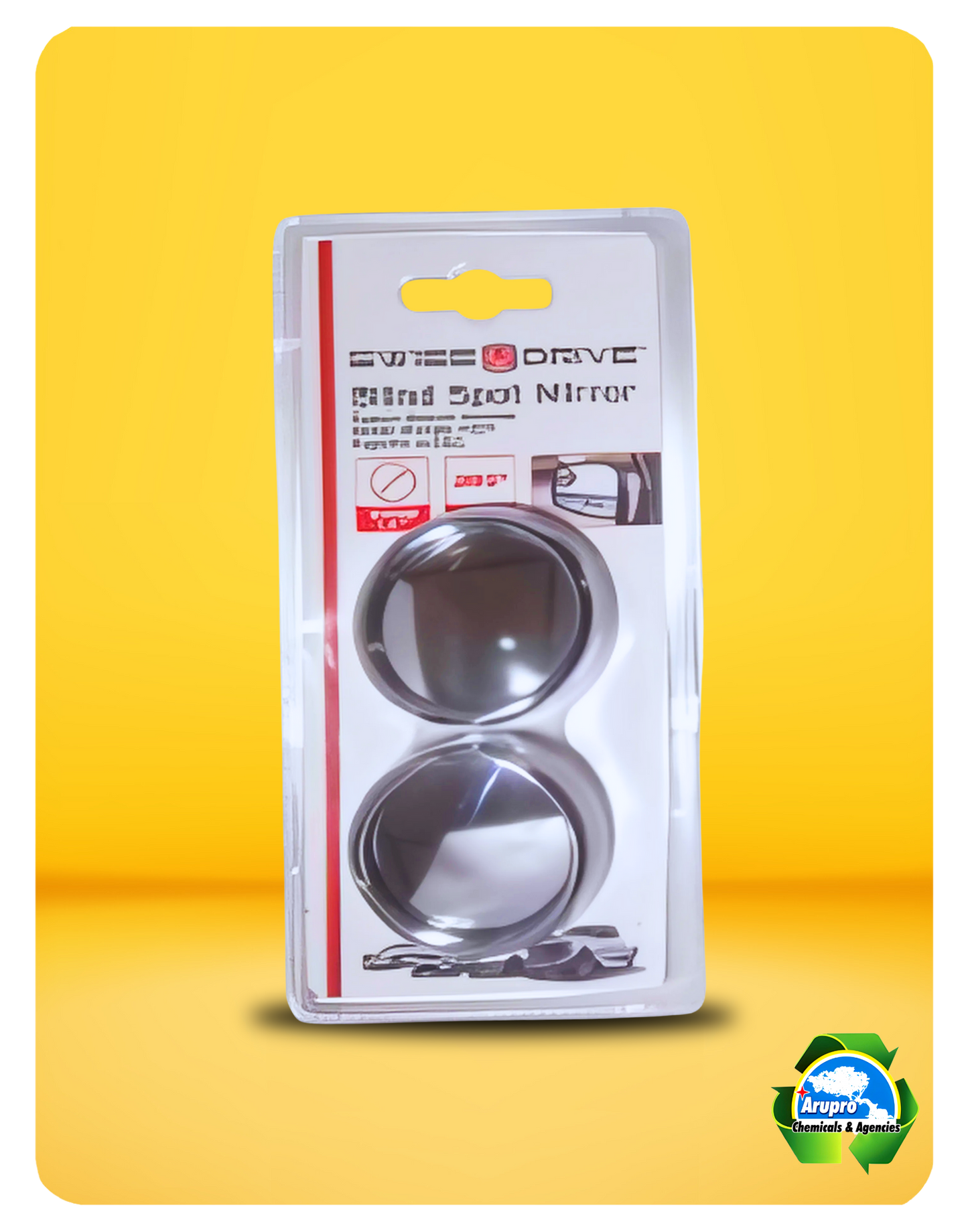 ARUPRO - ROUND CHROME BLIND SPOT MIRROR 360°
