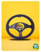 ARUPRO - STEERING WHEEL COVER BLACK WITH RED STITCHING MATERIAL