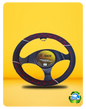 ARUPRO - STEERING WHEEL COVER BLACK WITH RED STITCHING SYNTHETIC