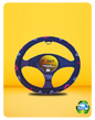 ARUPRO - STEERING WHEEL COVER BLACK WITH HEARTS SYSNTHETIC
