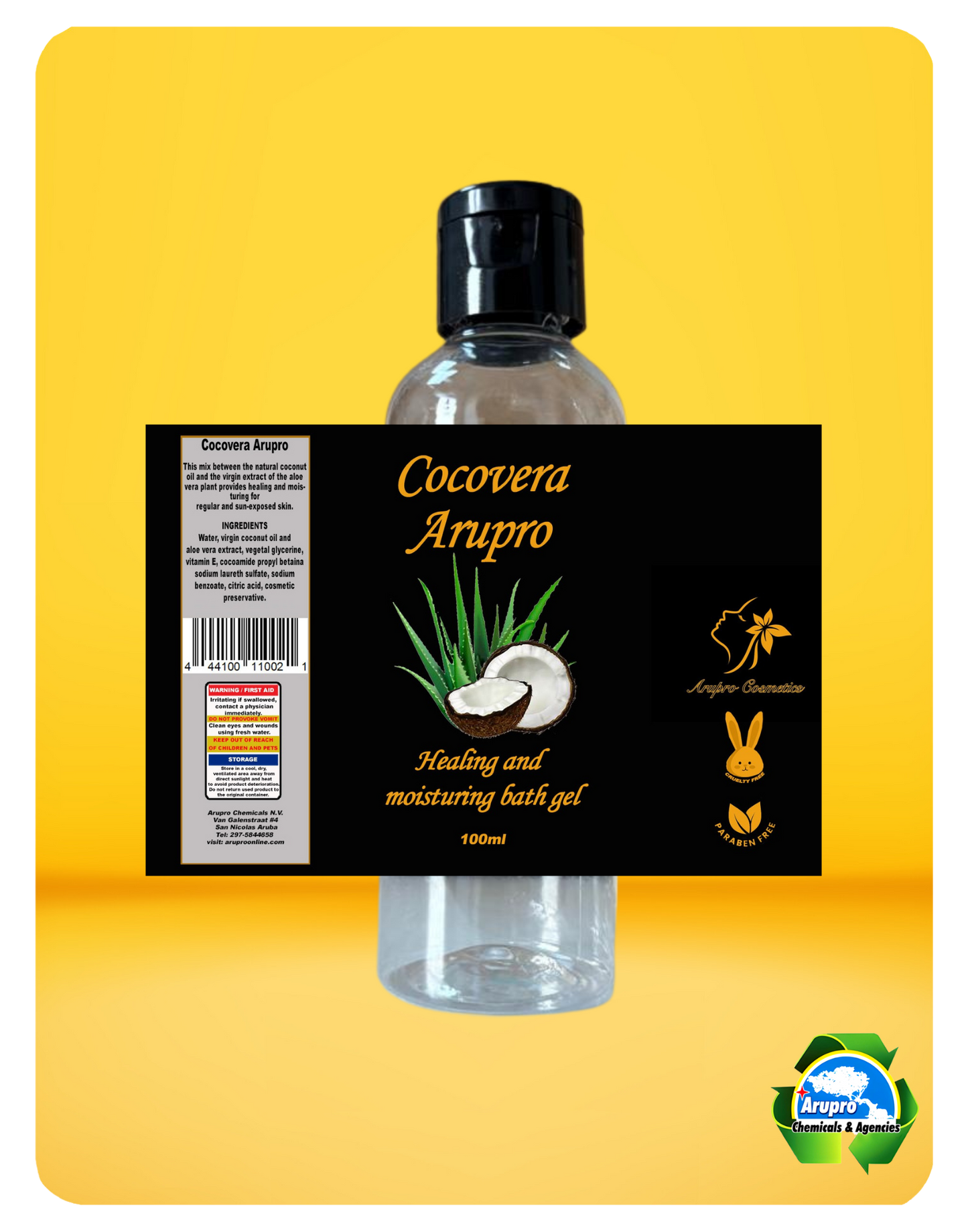 BATHGEL COCOVERA - 100ML BOTTLE