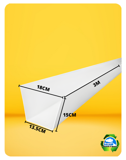 U-PVC 3 METERS ROOF GUTTERS - 3.0mm