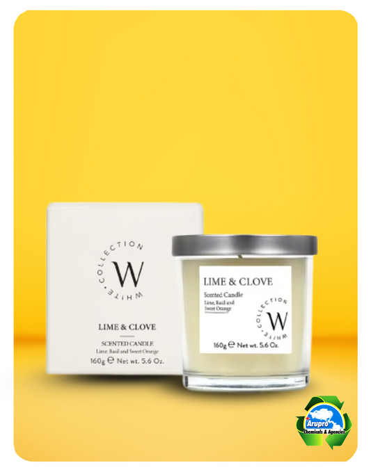 WHITE COLLECTION CANDLE - LIME & CLOVE