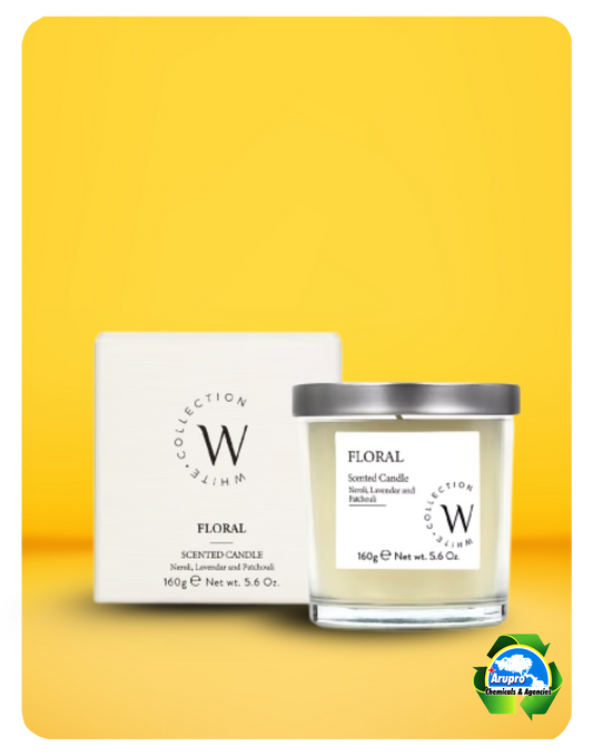 WHITE COLLECTION CANDLE - FLORAL