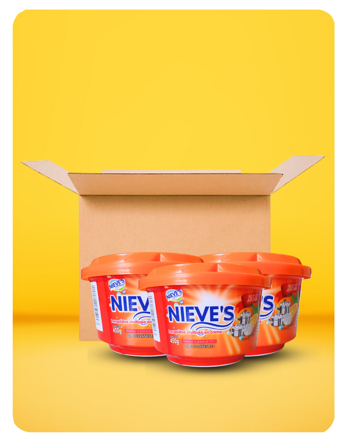 NIEVE'S - CREAM DISHWASHER ORANGE - 450G