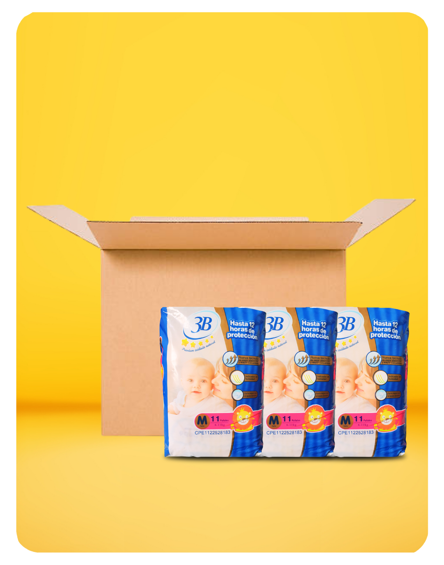 3B PREMIUM DIAPER PACK - MEDIUM SIZE