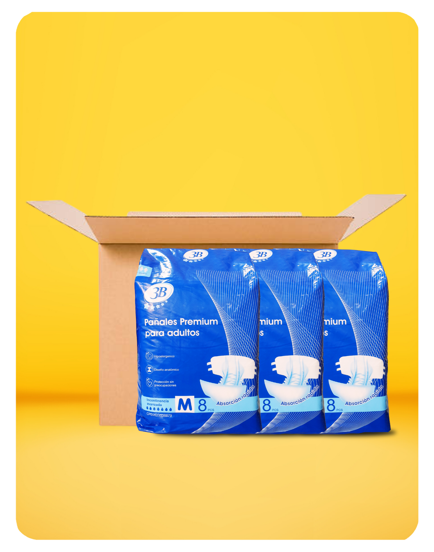 3B PREMIUM ADULT DIAPER PACK  - MEDIUM SIZE