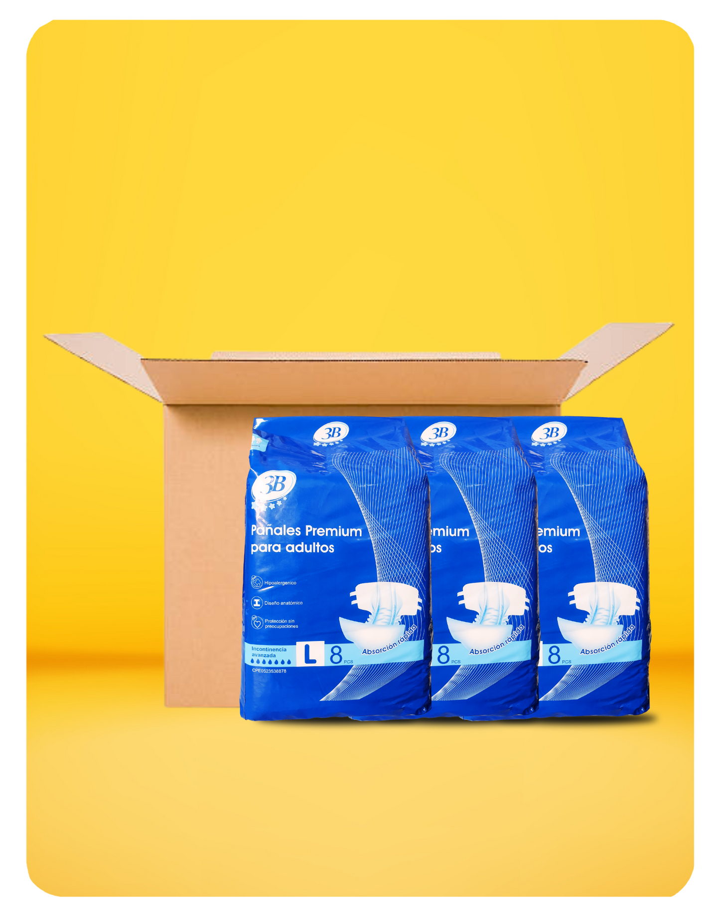 3B PREMIUM ADULT DIAPER PACK  - LARGE SIZE