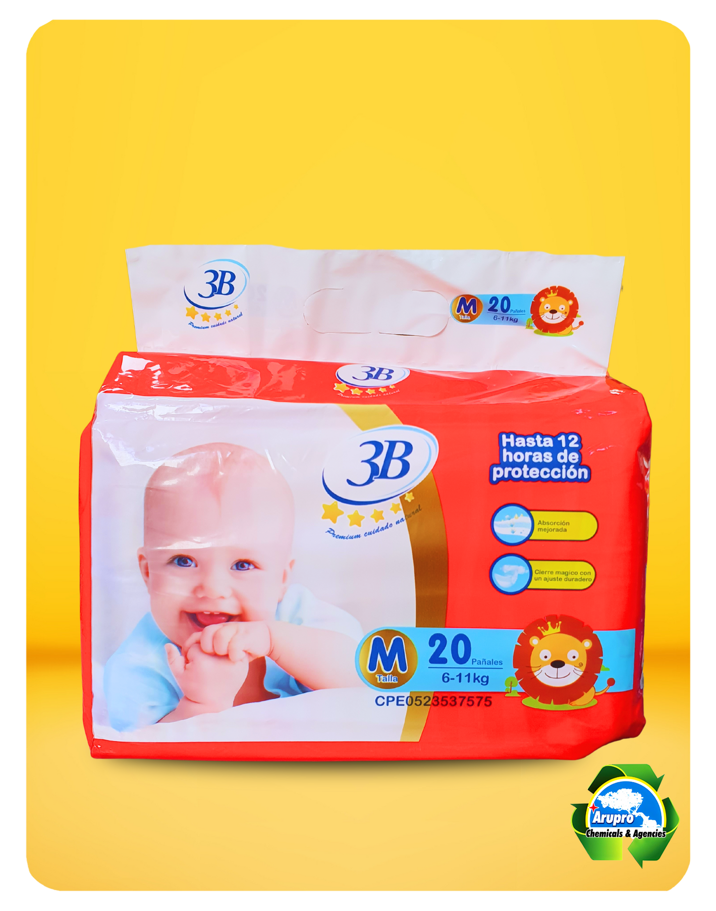 3B RED DIAPER PACK - MEDIUM SIZE
