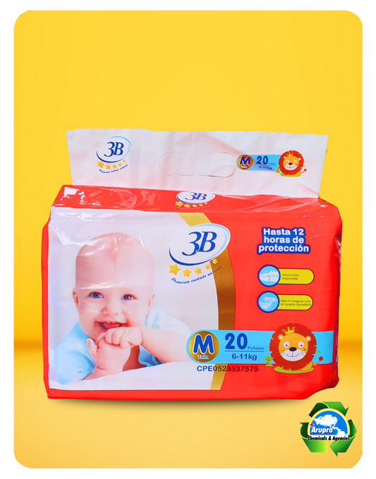 3B RED DIAPER PACK - MEDIUM SIZE