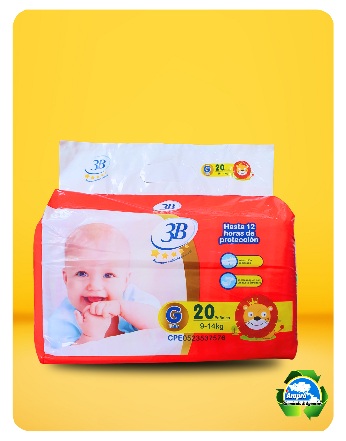 3B RED DIAPER PACK - LARGE SIZE